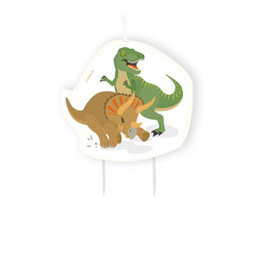 Verjaardagskaars Happy Dinosaur 10cm