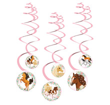 Beautiful Horses swirl decoraties 6 stuks