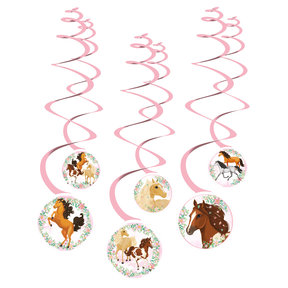 Beautiful Horses swirl decoraties 6 stuks