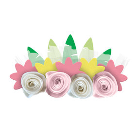 Beautiful Horses papieren bloemen hoofdband 4 stuks