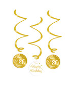 Swirl verjaardag decoratie 80 jaar goud Swirl verjaardag decoratie 80 jaar goud