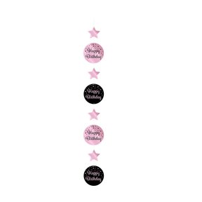 Hang decoratie verjaardag versiering Happy Birthday rose goud