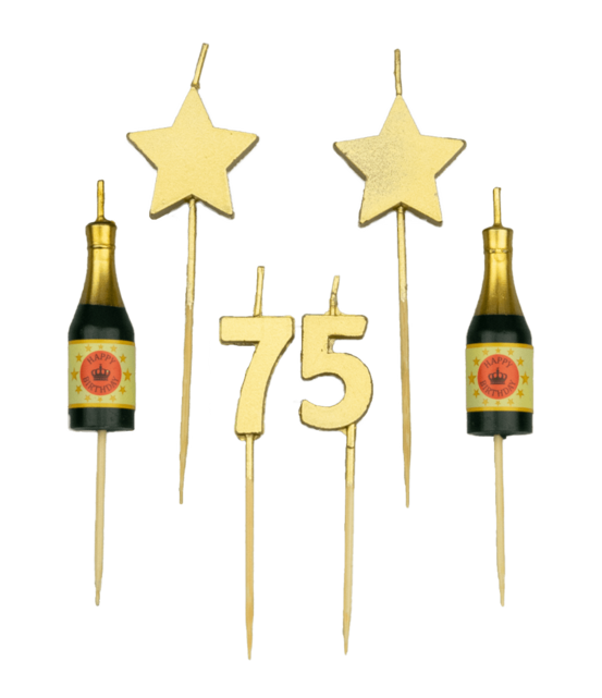 Verjaardag kaarsjes 75 jaar
