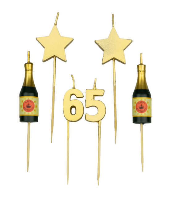 Verjaardag kaarsjes 65 jaar