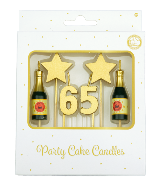 Verjaardag kaarsjes 65 jaar