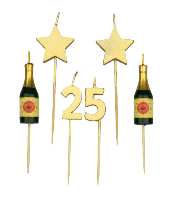 Verjaardag kaarsjes 25 jaar