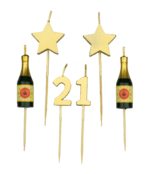 Verjaardag kaarsjes 21 jaar