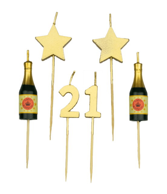 Verjaardag kaarsjes 21 jaar