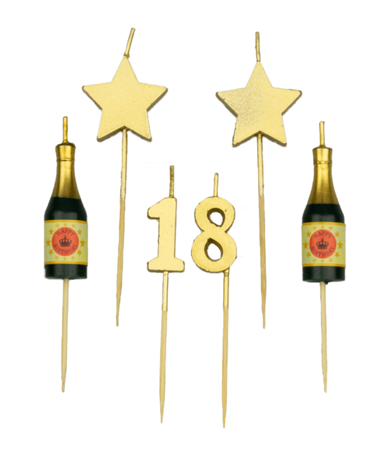 Verjaardag kaarsjes 18 jaar