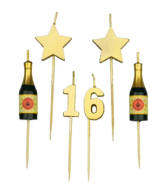 Verjaardag kaarsjes 16 jaar