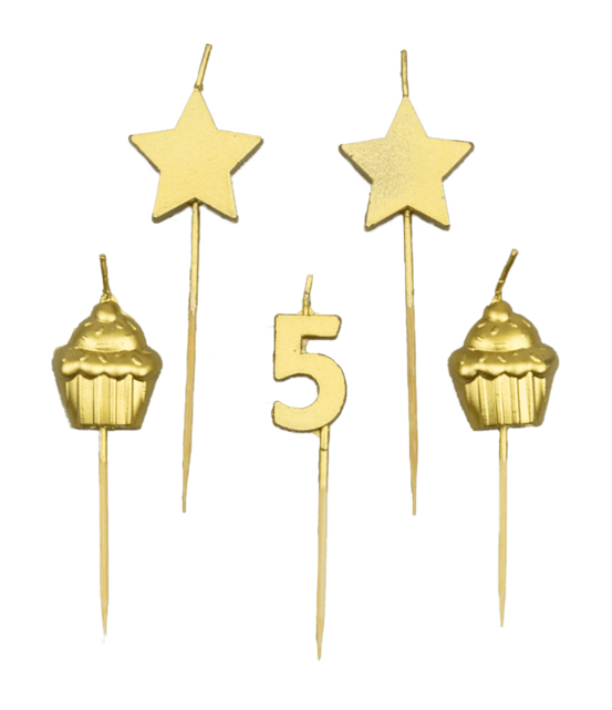 Verjaardag kaarsjes 5 jaar