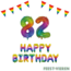 Feest-vieren 82 jaar Verjaardag Versiering Pakket Regenboog