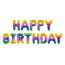 Party Deco Folieballon Happy Birthday regenboog, leeg