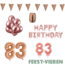 Feest-vieren 83 jaar Verjaardag Versiering Pakket Rosé Goud