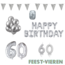 Feest-vieren 60 jaar Verjaardag Versiering Pakket zilver