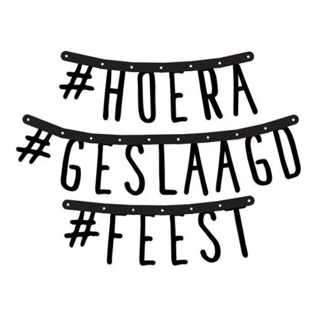 Letterslinger Hoera Geslaagd 150cm