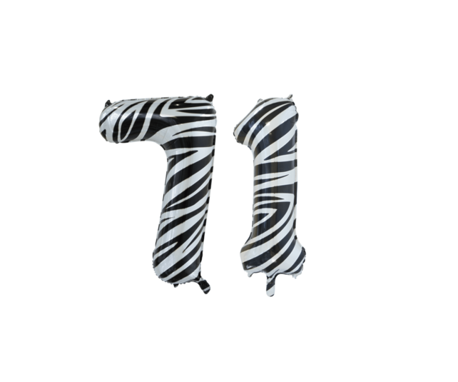 Folieballon 71 jaar blauw 86cm