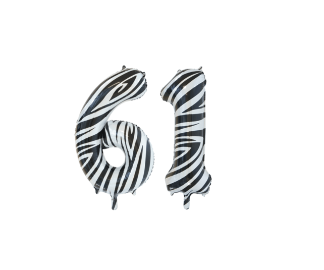 Folieballon 61 jaar Goud 86cm