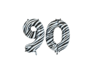 Folieballon 90 jaar stippen 86cm