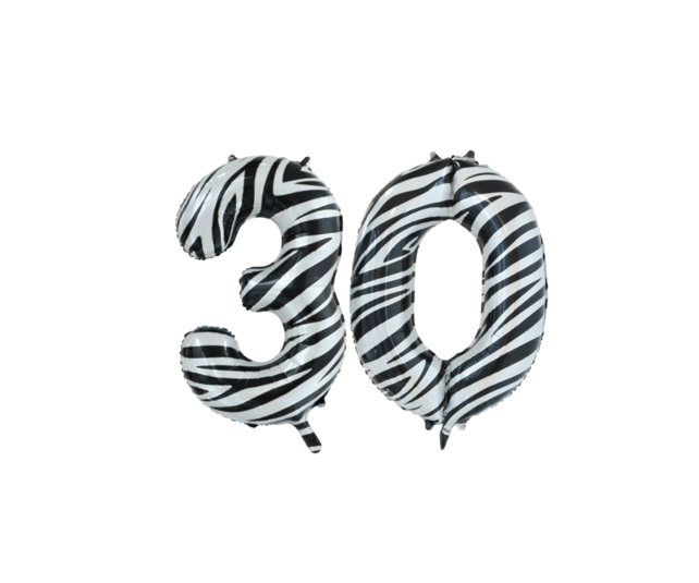 Folieballon 30 jaar Regenboog 86cm