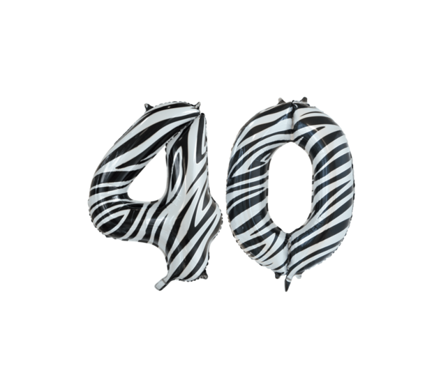 Folieballon 40 jaar rood 86cm