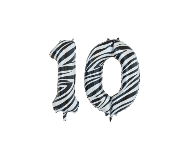 Folieballon 10 jaar roze 86cm