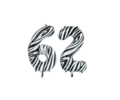 Folieballon 62 jaar zilver 86cm Folieballon 62 jaar zilver 86cm