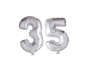 Folieballon 35 jaar blauw 41cm Folieballon 35 jaar blauw 41cm