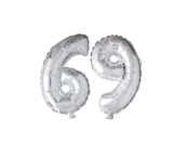 Folieballon 69 jaar blauw 41cm