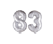 Folieballon 83 jaar blauw 41cm