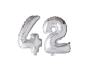 Folieballon 42 jaar Regenboog 41cm Folieballon 42 jaar Regenboog 41cm