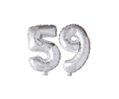 Folieballon 59 jaar Regenboog 41cm