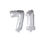 Folieballon 71 jaar Regenboog 41cm