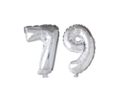 Folieballon 79 jaar Regenboog 41cm