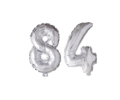 Folieballon 84 jaar Regenboog 41cm