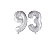 Folieballon 93 jaar Regenboog 41cm