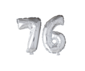 Folieballon 76 jaar Goud 41cm