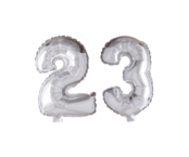 Folieballon 23 jaar roze 41cm