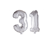 Folieballon 31 jaar roze 41cm