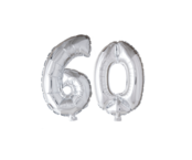 Folieballon 60 jaar roze 41cm
