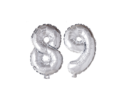 Folieballon 89 jaar roze 41cm