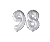 Folieballon 98 jaar roze 41cm