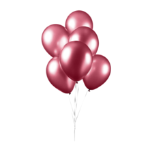 Ballonnen Metallic Bordeaux - 25 stuks - 30cm