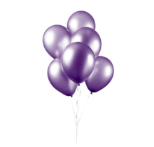 Metallic paarse ballonnen 25 stuks 30cm