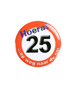 Button klein - 25 jaar verkeersbord Button klein - 25 jaar verkeersbord