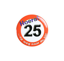 Button klein - 25 jaar verkeersbord