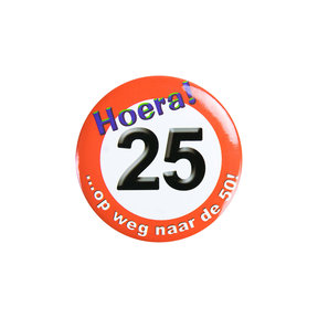 Button klein - 25 jaar verkeersbord