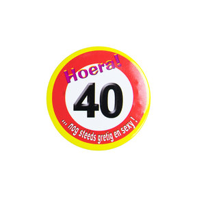 Button klein - 40 jaar verkeersbord