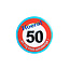 Paperdreams Button klein - 50 jaar verkeersbord