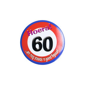 Button klein - 60 jaar verkeersbord